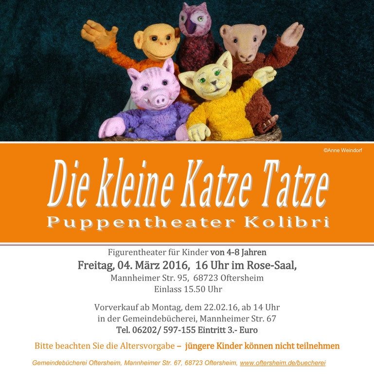 BÜ Kindertheater Katze Tatze