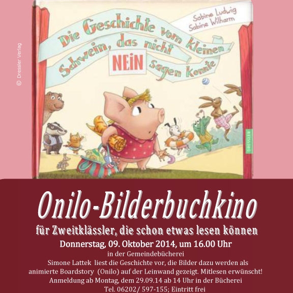 BÜ Onilo Bilderbuchkino Schwein