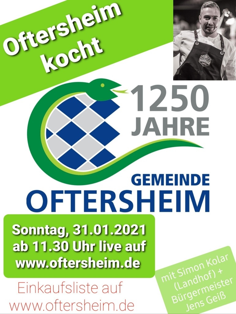 Oftersheim kocht mit Simon Kolar und Bürgermeister Jens Geiß am 31.01.2021