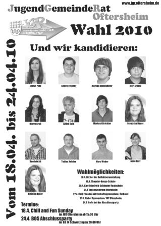 Plakat Jugendgemeinderatswahl 2010