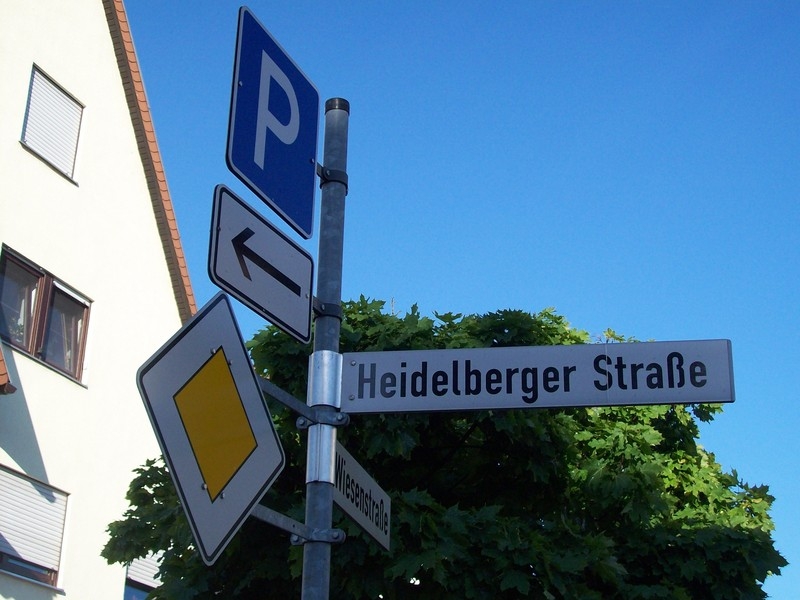 Schild Heidelberger Straße