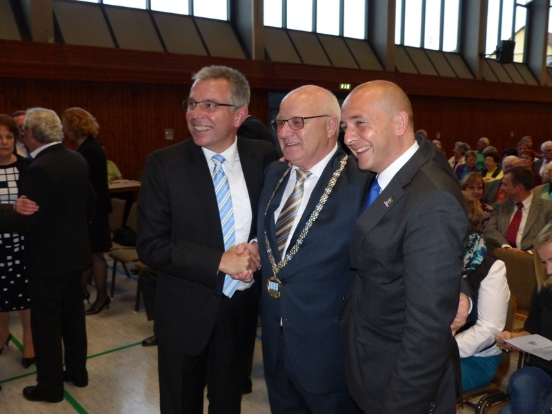 Landrat Stefan Dallinger, Bürgermeister Helmut Baust, Oberbürgermeister Dr. René Pöltl
