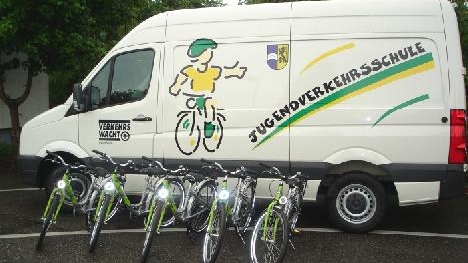 Transporter mit Fahrrädern der Jugendverkehrsschule (Foto: Jugendverkehrsschule Rhein-Neckar)