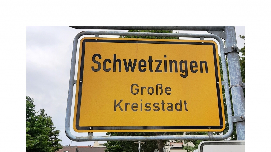 Stadt Schwetzingen Ortsschild 