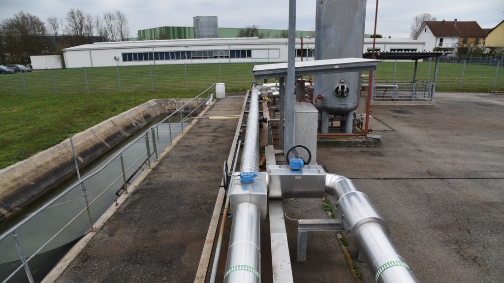 Die Rohre des Geothermiekraftwerks in Bruchsal