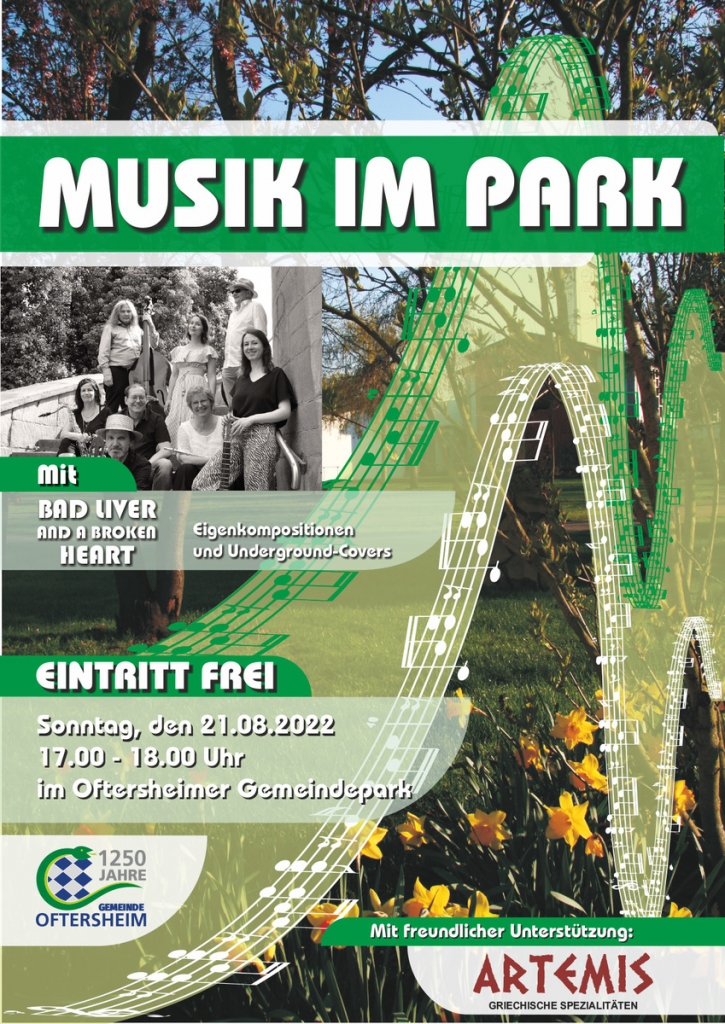 Plakat-Musik im Park