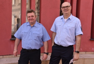 Verstärkt den Gemeindevollzugsdienst: Gerhardt Becker (links) neben Michael Fischer