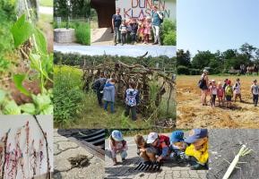 Vorschulkinder beim Projekt Dünenklassenzimmer