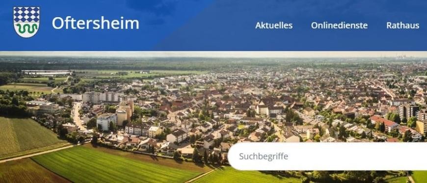 Startseite der neuen Homepage