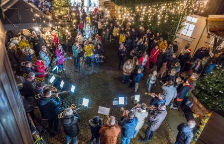 Der Posaunenchor unterhielt am Samstagabend.