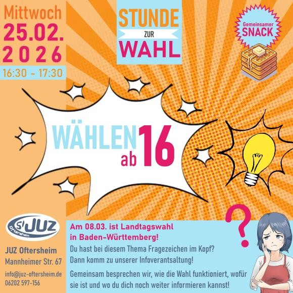 Flyer Einladung Infos zur Landtagswahl im JUZ