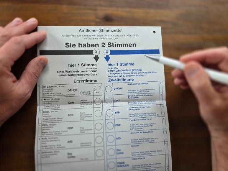 Stimmzettel zur Landtagswahl - Quelle: Landratsamt RNK