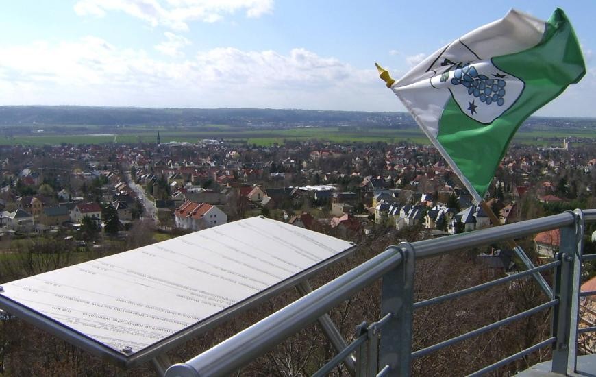 Blick von oben auf Weinböhla (Bild Gemeinde Weinböhla)