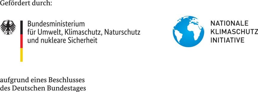 Förderlogo Bundesumweltministerium und Nationale Klimaschutzinitiative