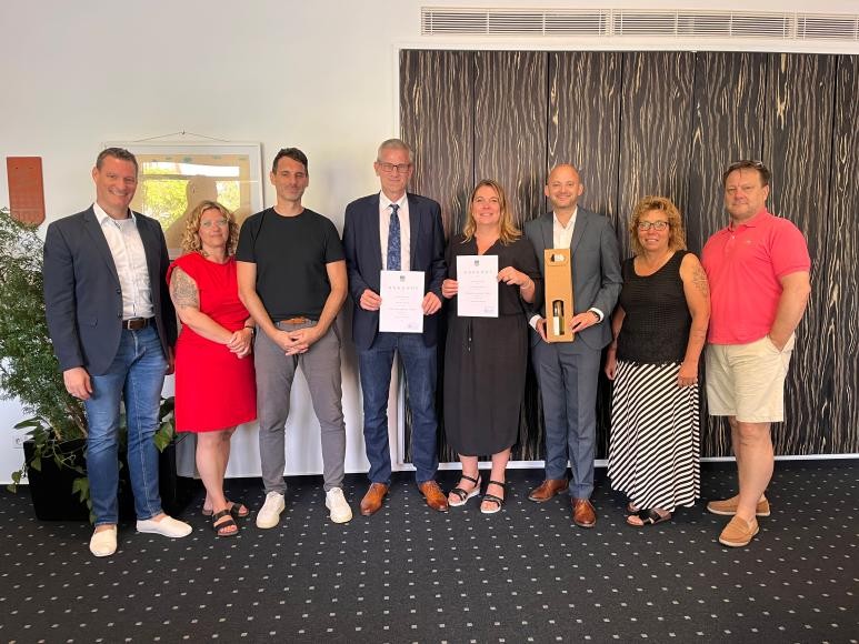 vl. Jens Volpp, Kathrin Beier, Thomas Lorenz, Michael Nissen, Sabrina Kammradt, Bgm Pascal Seidel, Andrea Markus, Guido Hillengaß