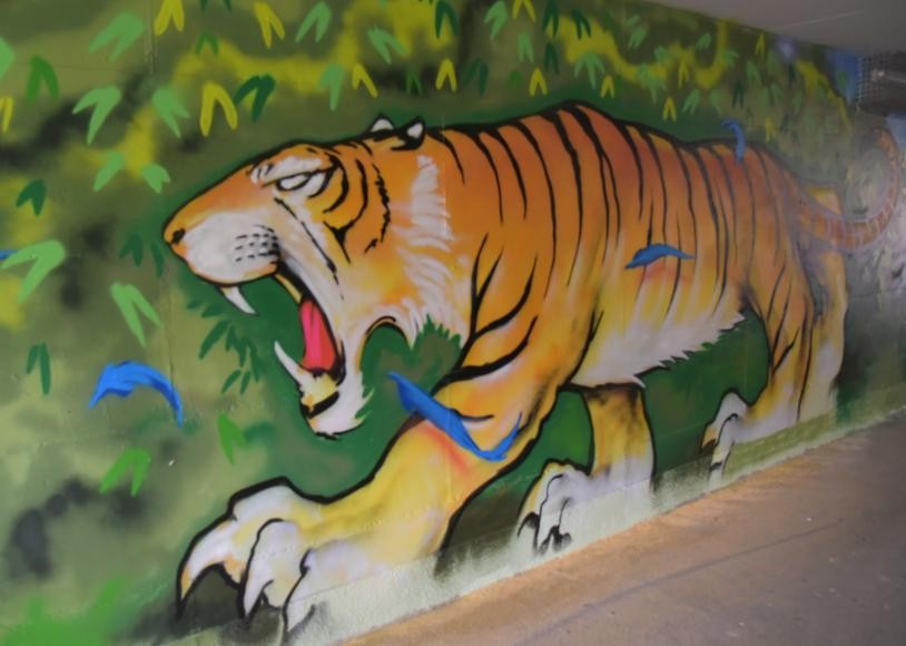 Der Tiger an der Wand
