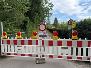 Sperrung im Oberen Wald